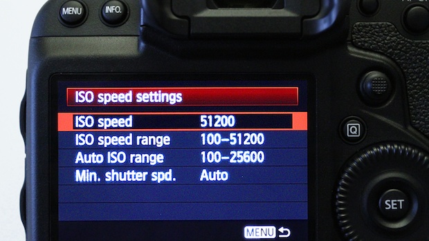 Stratospheric ISOs on back of Canon 1D C.