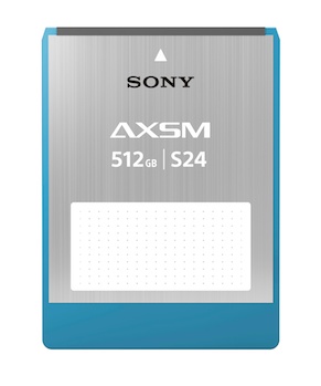 New type of flash memory card for onboard AXS-R5 RAW recorder.