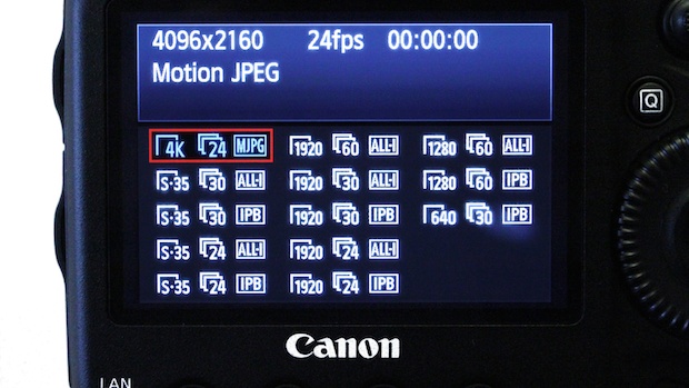 The many codec choices of Canon’s 1D C.