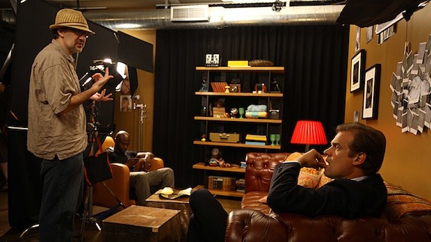 Dan Mirvish directs Taye Diggs and David Harbour on set of Between Us