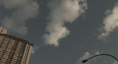 A flat image from the Black Magic Design Cinema Camera.