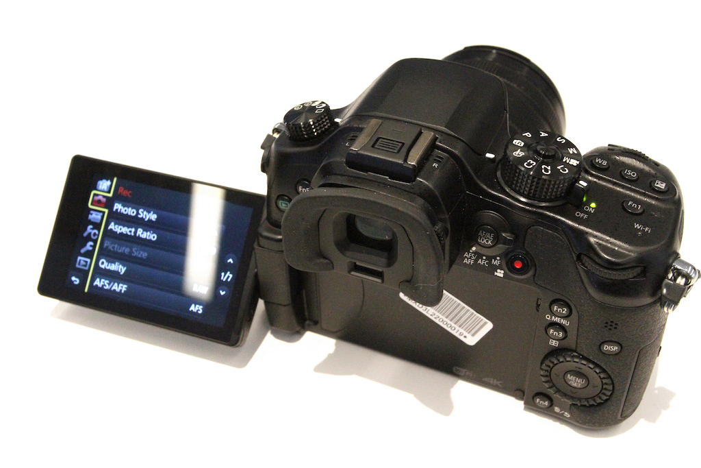 Swing-out viewing screen is now OLED, with rich blacks.