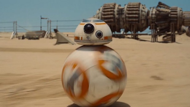 BB-8, the lovable new robot star of Star Wars: Episode VII — The Force Awakens